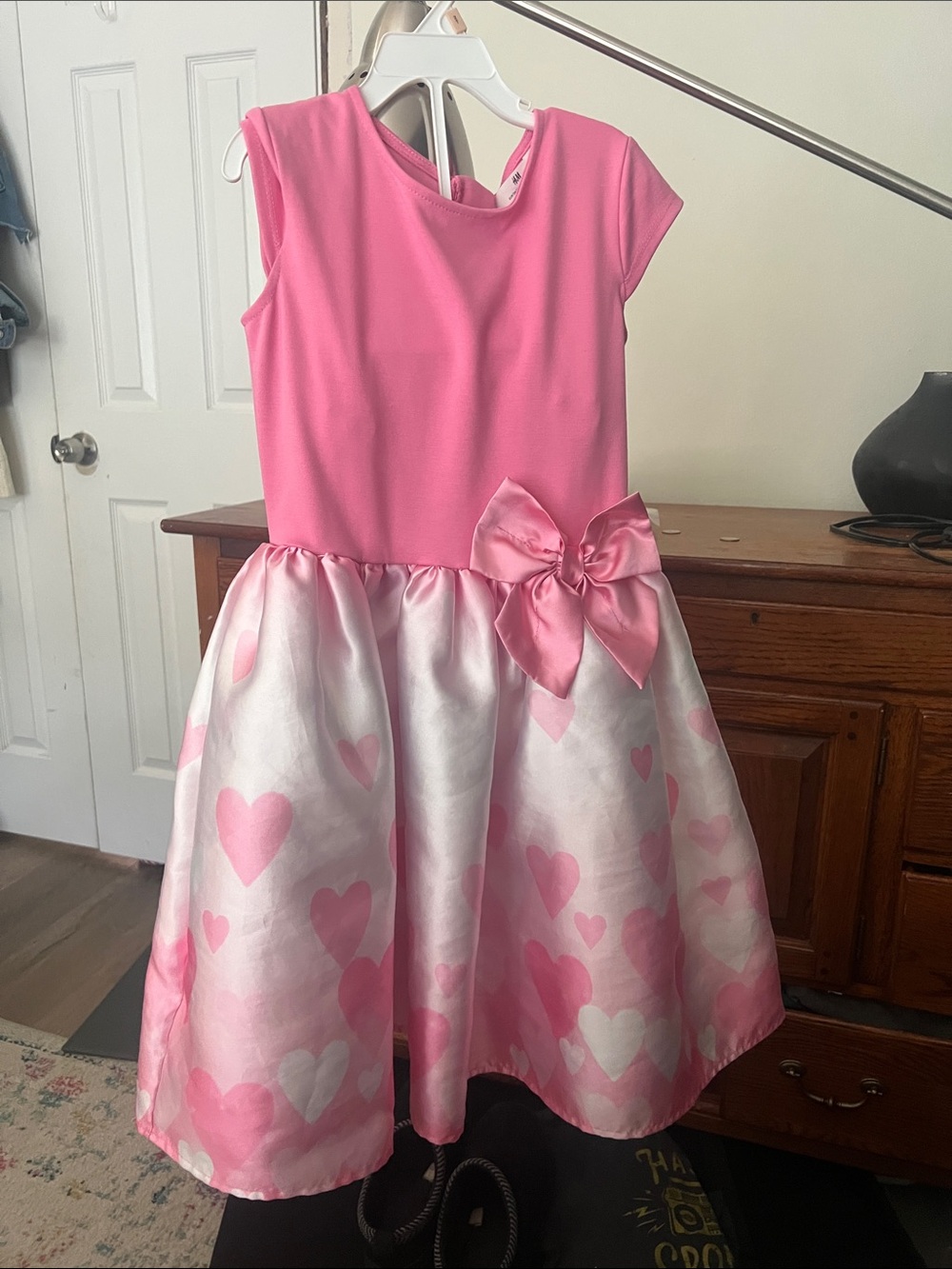 H&M Bright Pink Girls Dress with Bow Detail